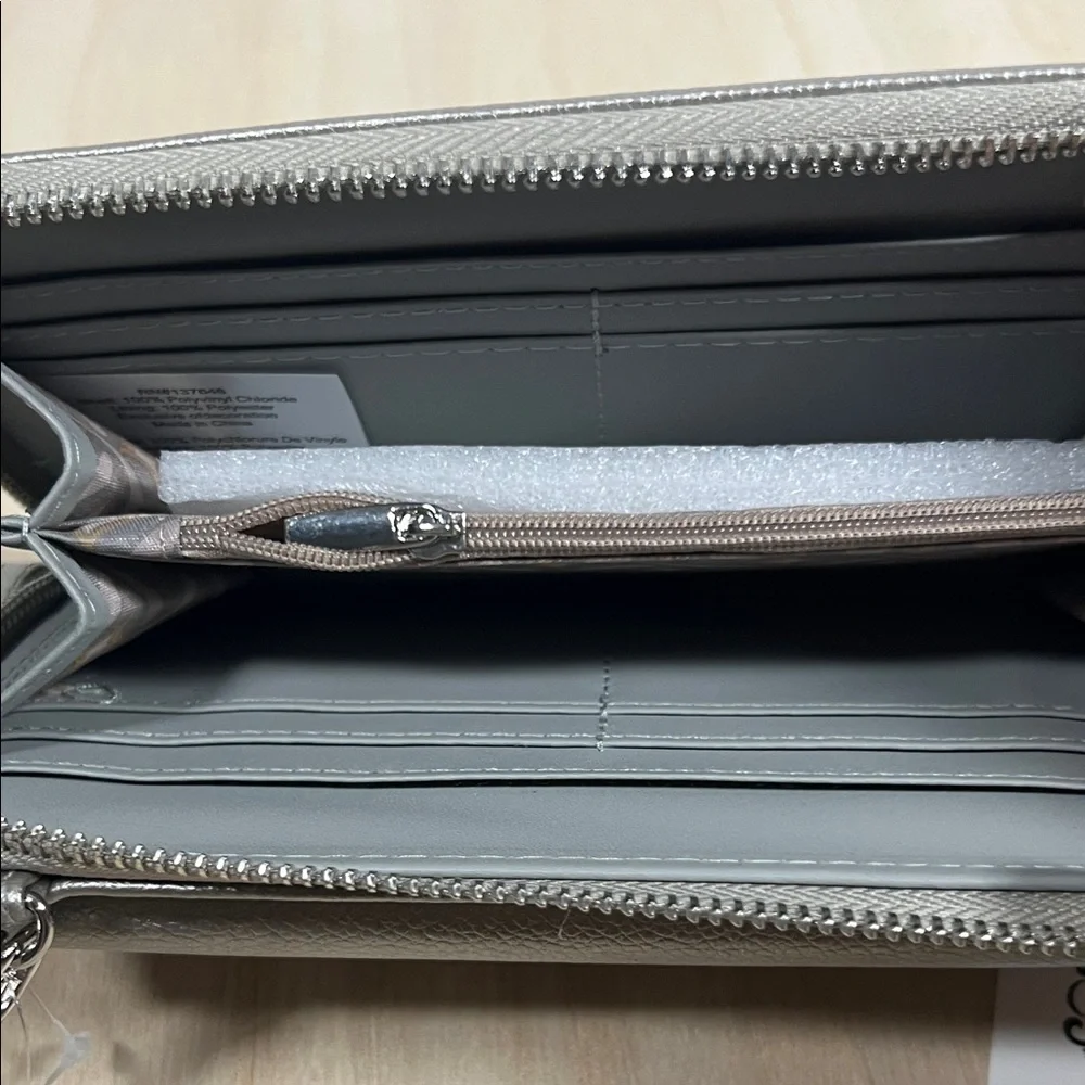Christian Lacroix Blake Pebble Flap Zipper Wallet Wristlet
